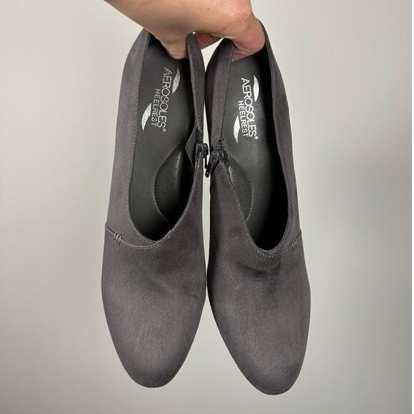 Aerosoles Heelrest Gray Nametag Ankle Heeled Bootie Women's 11 - Picture 3 of 9